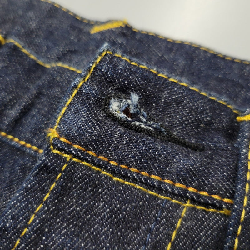 【中古品】【メンズ】 EVISU エヴィス PAINT CINCH BACK DENIM PANTS ペイント シンチバック デニムパンツ 大黒様 刺繍 カモメ ジーンズ 156-260522-as-19-izu サイズ：32 カラー：インディゴ 万代Net店