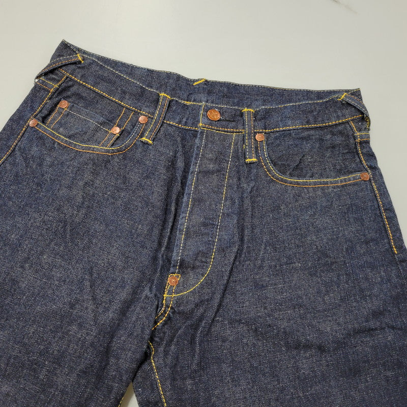【中古品】【メンズ】 EVISU エヴィス PAINT CINCH BACK DENIM PANTS ペイント シンチバック デニムパンツ 大黒様 刺繍 カモメ ジーンズ 156-260522-as-19-izu サイズ：32 カラー：インディゴ 万代Net店