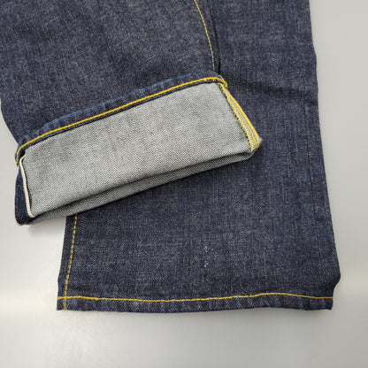 【中古品】【メンズ】 EVISU エヴィス PAINT CINCH BACK DENIM PANTS ペイント シンチバック デニムパンツ 大黒様 刺繍 カモメ ジーンズ 156-260522-as-19-izu サイズ：32 カラー：インディゴ 万代Net店