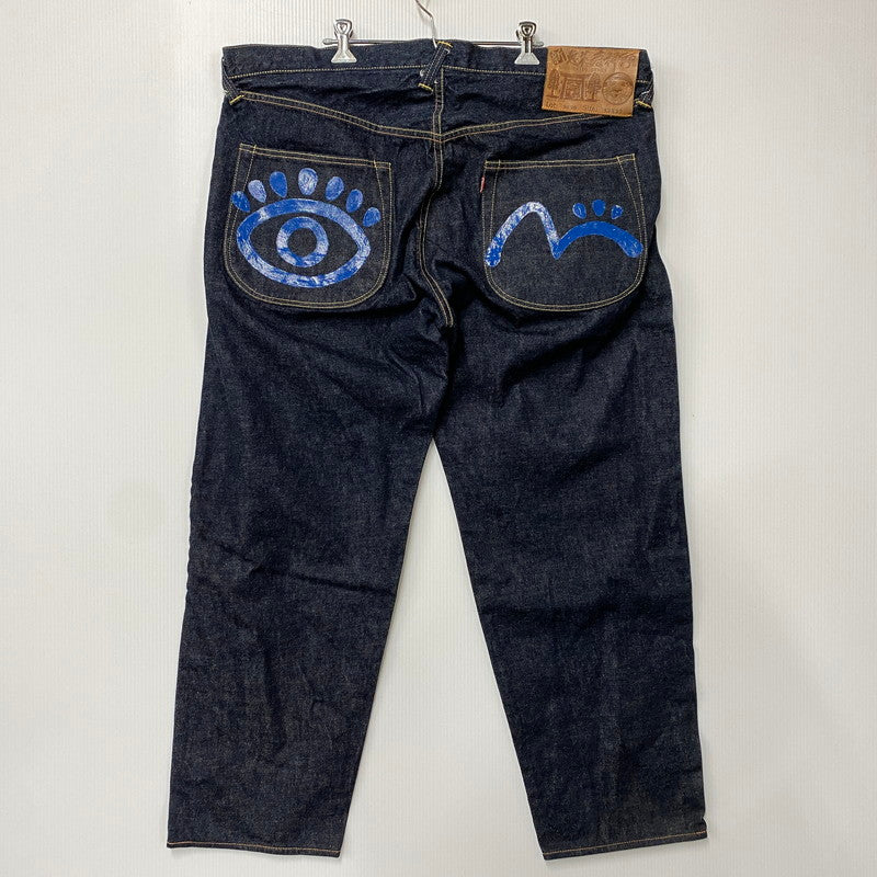 【中古品】【メンズ】 EVISU エヴィス LOT:2020 新恵美寿神頭 カモメ 目 PAINT DENIM PANTS ペイント デニム パンツ ボトムス 156-260522-kh-06-izu サイズ：42×32 カラー：インディゴ 万代Net店
