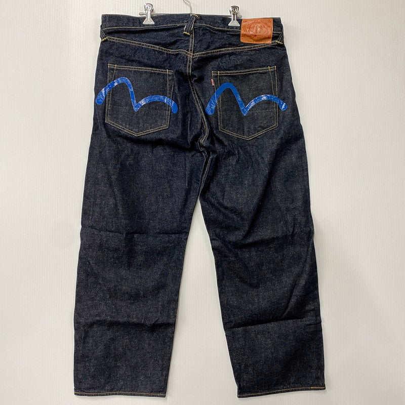 【中古品】【メンズ】 EVISU エヴィス LOT.2001 W カモメ PAINT DENIM PANTS ペイント デニム パンツ ボトムス 156-260522-kh-05-izu サイズ：42×32 カラー：インディゴ 万代Net店