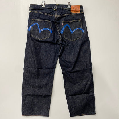 【中古品】【メンズ】 EVISU エヴィス LOT.2001 W カモメ PAINT DENIM PANTS ペイント デニム パンツ ボトムス 156-260522-kh-05-izu サイズ：42×32 カラー：インディゴ 万代Net店