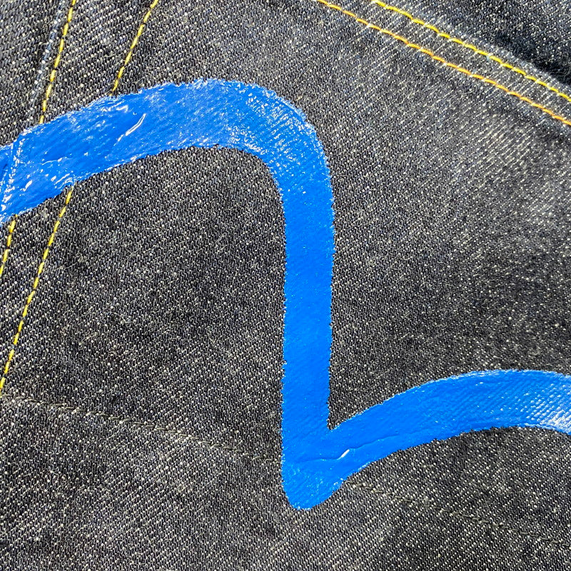 【中古品】【メンズ】 EVISU エヴィス LOT.2001 W カモメ PAINT DENIM PANTS ペイント デニム パンツ ボトムス 156-260522-kh-05-izu サイズ：42×32 カラー：インディゴ 万代Net店