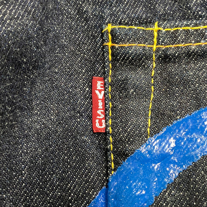 【中古品】【メンズ】 EVISU エヴィス LOT.2001 W カモメ PAINT DENIM PANTS ペイント デニム パンツ ボトムス 156-260522-kh-05-izu サイズ：42×32 カラー：インディゴ 万代Net店