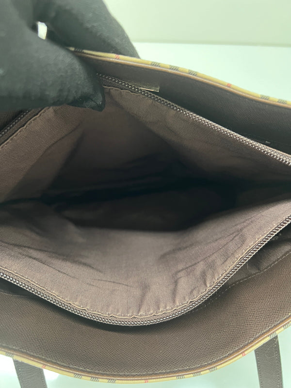 【中古品】【レディース】 BURBERRY バーバリー NOVA CHECK CANVAS TOTE BAG ノバチェック キャンバス トートバッグ カバン 178-260704-kk-03-hon カラー：ベージュ 万代Net店