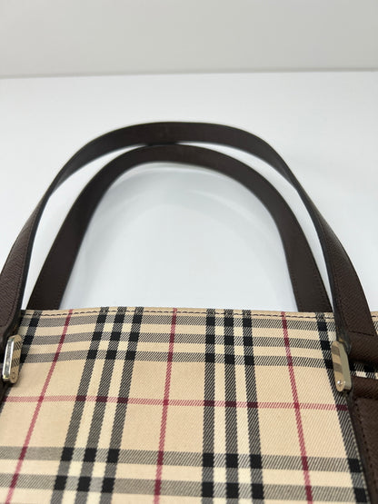 【中古品】【レディース】 BURBERRY バーバリー NOVA CHECK CANVAS TOTE BAG ノバチェック キャンバス トートバッグ カバン 178-260704-kk-03-hon カラー：ベージュ 万代Net店