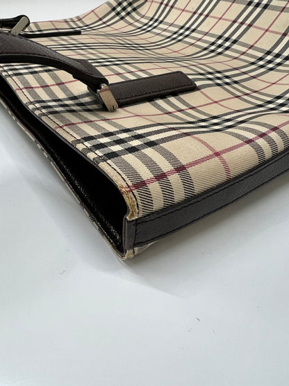 【中古品】【レディース】 BURBERRY バーバリー NOVA CHECK CANVAS TOTE BAG ノバチェック キャンバス トートバッグ カバン 178-260704-kk-03-hon カラー：ベージュ 万代Net店