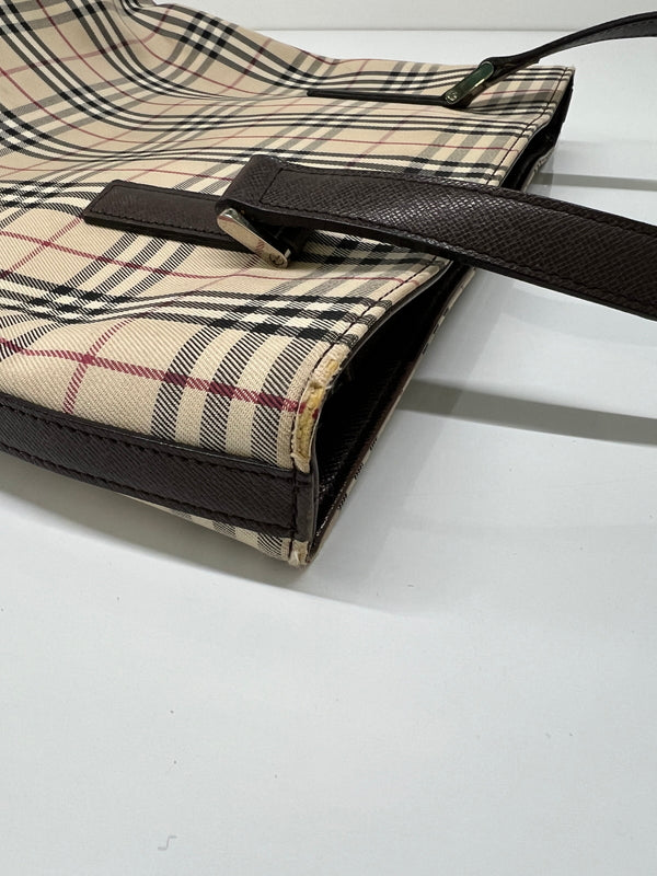 【中古品】【レディース】 BURBERRY バーバリー NOVA CHECK CANVAS TOTE BAG ノバチェック キャンバス トートバッグ カバン 178-260704-kk-03-hon カラー：ベージュ 万代Net店