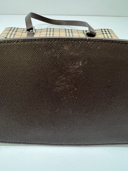 【中古品】【レディース】 BURBERRY バーバリー NOVA CHECK CANVAS TOTE BAG ノバチェック キャンバス トートバッグ カバン 178-260704-kk-03-hon カラー：ベージュ 万代Net店