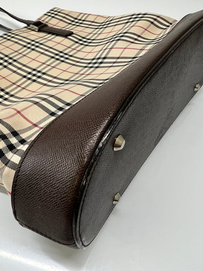 【中古品】【レディース】 BURBERRY バーバリー NOVA CHECK CANVAS TOTE BAG ノバチェック キャンバス トートバッグ カバン 178-260704-kk-03-hon カラー：ベージュ 万代Net店