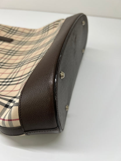 【中古品】【レディース】 BURBERRY バーバリー NOVA CHECK CANVAS TOTE BAG ノバチェック キャンバス トートバッグ カバン 178-260704-kk-03-hon カラー：ベージュ 万代Net店