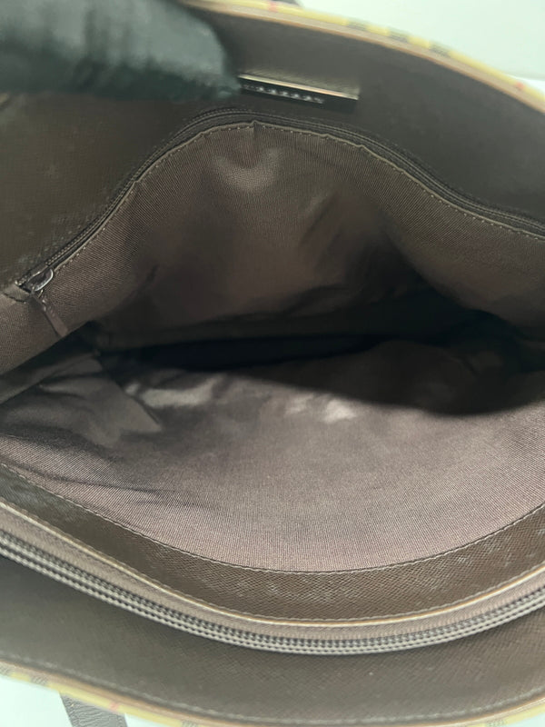 【中古品】【レディース】 BURBERRY バーバリー NOVA CHECK CANVAS TOTE BAG ノバチェック キャンバス トートバッグ カバン 178-260704-kk-03-hon カラー：ベージュ 万代Net店