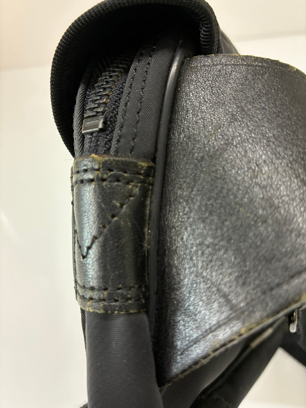 【中古品】【メンズ】 LUGGAGE LABEL ラゲッジレーベル LEATHER BELT NYLON WAIST BAG レザーベルト ナイロンウエストバッグ カバン 178-260705-kk-20-hon カラー：ブラック 万代Net店