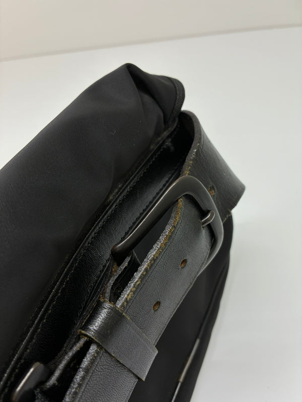 【中古品】【メンズ】 LUGGAGE LABEL ラゲッジレーベル LEATHER BELT NYLON WAIST BAG レザーベルト ナイロンウエストバッグ カバン 178-260705-kk-20-hon カラー：ブラック 万代Net店