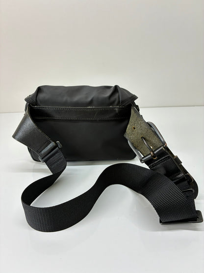 【中古品】【メンズ】 LUGGAGE LABEL ラゲッジレーベル LEATHER BELT NYLON WAIST BAG レザーベルト ナイロンウエストバッグ カバン 178-260705-kk-20-hon カラー：ブラック 万代Net店