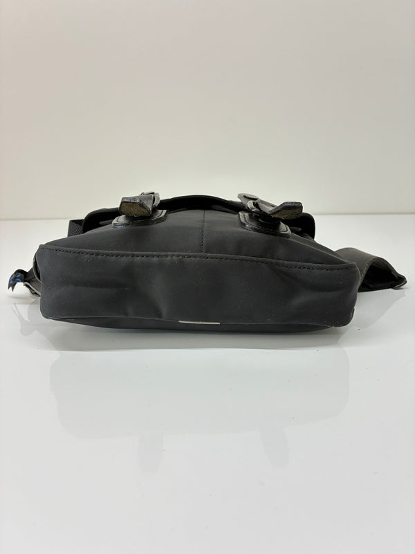 【中古品】【メンズ】 LUGGAGE LABEL ラゲッジレーベル LEATHER BELT NYLON WAIST BAG レザーベルト ナイロンウエストバッグ カバン 178-260705-kk-20-hon カラー：ブラック 万代Net店