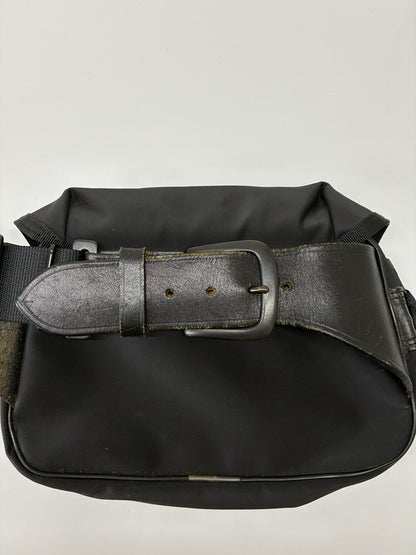 【中古品】【メンズ】 LUGGAGE LABEL ラゲッジレーベル LEATHER BELT NYLON WAIST BAG レザーベルト ナイロンウエストバッグ カバン 178-260705-kk-20-hon カラー：ブラック 万代Net店