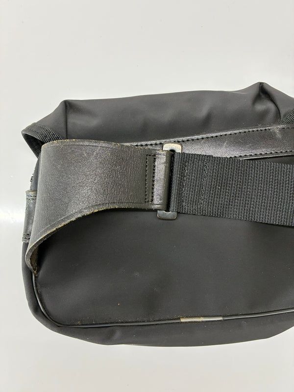 【中古品】【メンズ】 LUGGAGE LABEL ラゲッジレーベル LEATHER BELT NYLON WAIST BAG レザーベルト ナイロンウエストバッグ カバン 178-260705-kk-20-hon カラー：ブラック 万代Net店