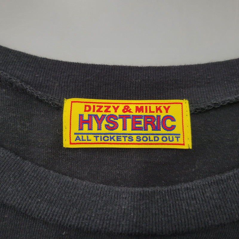 【中古品】【レディース】 HYSTERIC GLAMOUR ヒステリックグラマー 01243CL03 24SS NAUGHTY GIRL OVERSIZE LS TEE ノーティーガール オーバーサイズ ロングスリーブ ティー トップス 長袖 168-260522-cs-14-izu サイズ：F カラー：ブラック 万代Net店