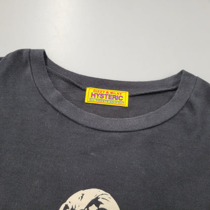 【中古品】【レディース】 HYSTERIC GLAMOUR ヒステリックグラマー 01243CL03 24SS NAUGHTY GIRL OVERSIZE LS TEE ノーティーガール オーバーサイズ ロングスリーブ ティー トップス 長袖 168-260522-cs-14-izu サイズ：F カラー：ブラック 万代Net店