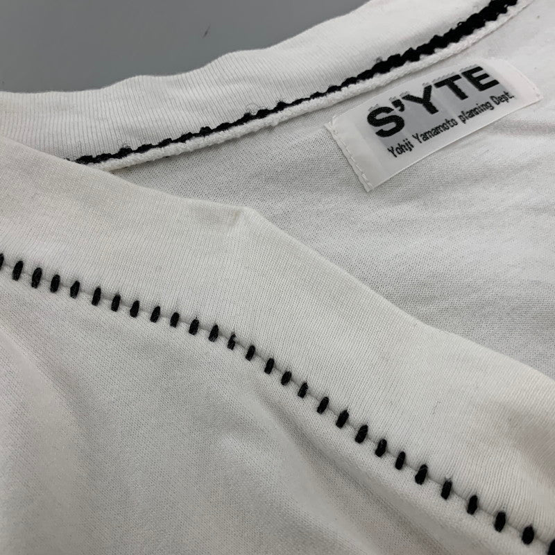 【中古品】【メンズ】 S’YTE サイト UQ-T07-018 AIRY JERSEY BLIND STITCH LAYERED LONG-SLEEVE エアリー ジャージー ブラインド ステッチ レイヤード ロングスリーブ トップス 長袖 140-260528-ya-12-izu サイズ：3 カラー：WHITE 万代Net店
