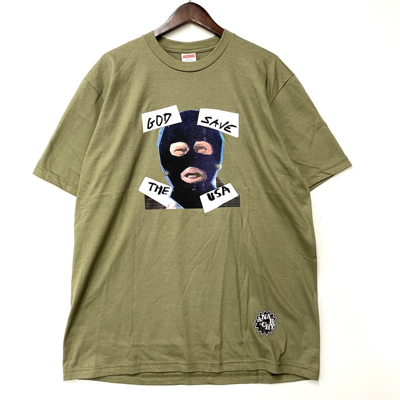 【中古美品】【メンズ】 SUPREME シュプリーム GOD SAVE US TEE ゴッド セイブ アス Tシャツ トップス 149-260523-kh-15-izu サイズ：L カラー：ライトオリーブ 万代Net店