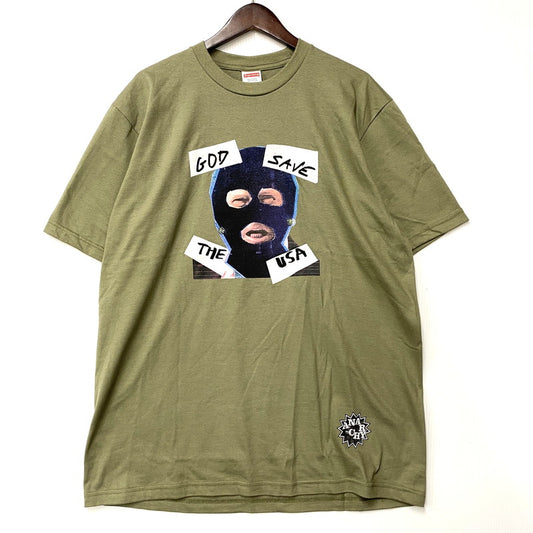 【中古美品】【メンズ】 SUPREME シュプリーム GOD SAVE US TEE ゴッド セイブ アス Tシャツ トップス 149-260523-kh-15-izu サイズ：L カラー：ライトオリーブ 万代Net店