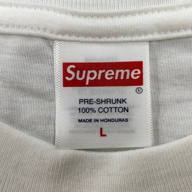【中古美品】【メンズ】 SUPREME シュプリーム STICK TEE スティック Tシャツ トップス 149-260523-kh-13-izu サイズ：L カラー：ホワイト 万代Net店