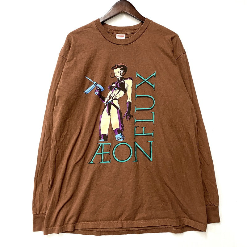 【中古品】【メンズ】 SUPREME シュプリーム AEON FLUX LS TEE イーオン フラックス ロングスリーブ Tシャツ トップス 149-260523-kh-10-izu サイズ：XL カラー：ブラウン 万代Net店