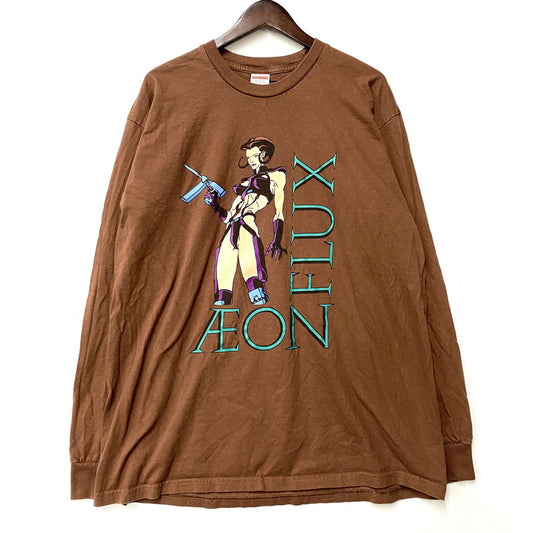【中古品】【メンズ】 SUPREME シュプリーム AEON FLUX LS TEE イーオン フラックス ロングスリーブ Tシャツ トップス 149-260523-kh-10-izu サイズ：XL カラー：ブラウン 万代Net店