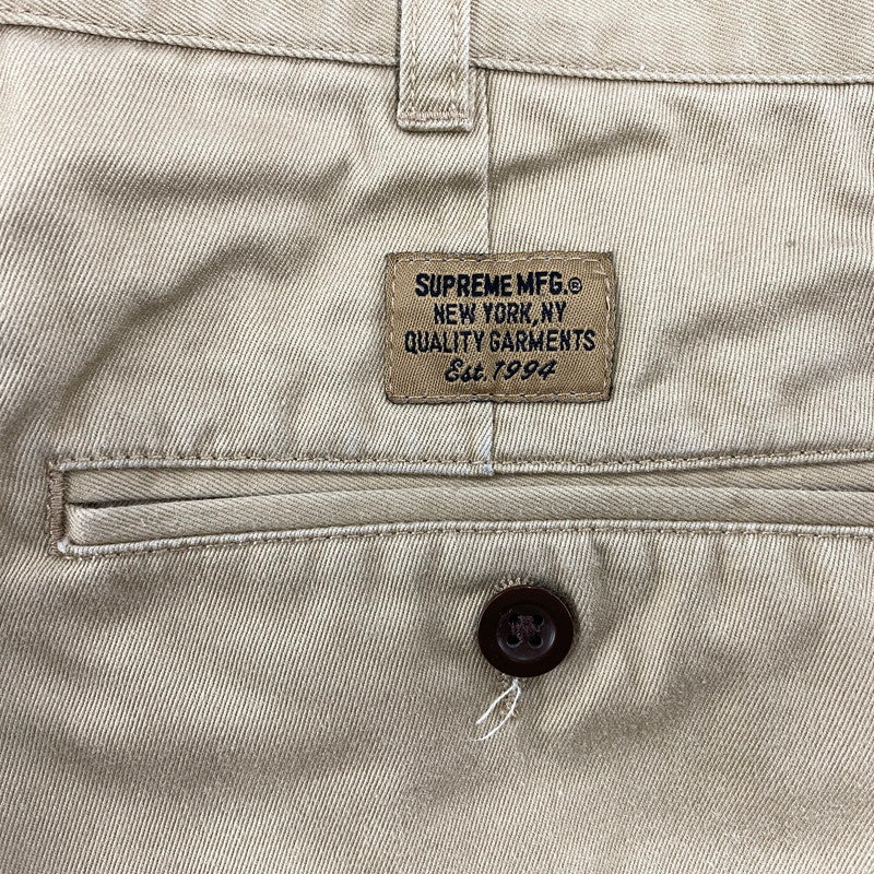 【中古品】【メンズ】 SUPREME シュプリーム サテンタグ CHINO SHORTS チノ ショーツ ショートパンツ パンツ ボトムス 149-260523-kh-16-izu サイズ：34 カラー：ベージュ 万代Net店