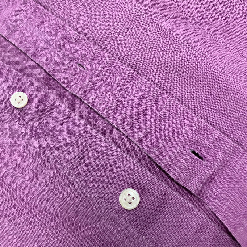 【中古品】【メンズ】 RALPH LAUREN ラルフローレン 0200011589 RELAXED FIT BD L/S LINEN SHIRT リラクストフィット ボタンダウン ロングスリーブ リネン シャツ トップス 長袖 147-260528-ya-16-izu サイズ：M カラー：ライトパープル 万代Net店