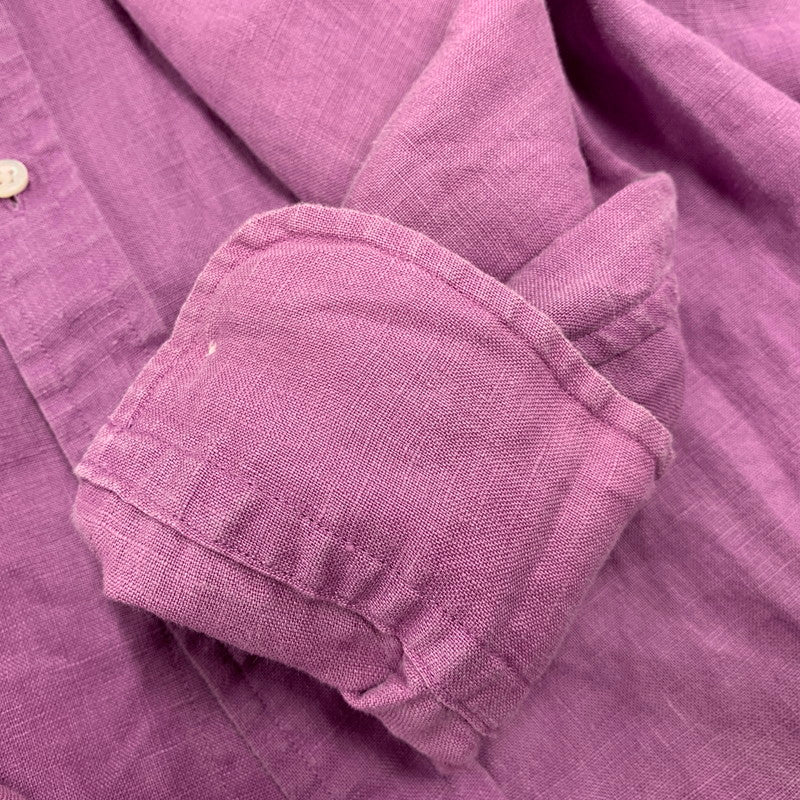 【中古品】【メンズ】 RALPH LAUREN ラルフローレン 0200011589 RELAXED FIT BD L/S LINEN SHIRT リラクストフィット ボタンダウン ロングスリーブ リネン シャツ トップス 長袖 147-260528-ya-16-izu サイズ：M カラー：ライトパープル 万代Net店