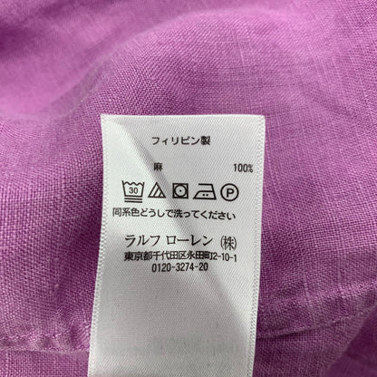 【中古品】【メンズ】 RALPH LAUREN ラルフローレン 0200011589 RELAXED FIT BD L/S LINEN SHIRT リラクストフィット ボタンダウン ロングスリーブ リネン シャツ トップス 長袖 147-260528-ya-16-izu サイズ：M カラー：ライトパープル 万代Net店