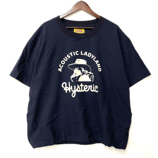 【中古品】【メンズ】 HYSTERIC GLAMOUR ヒステリックグラマー 01221AH05 ACOUSTIC LADYLAND PULLOVER SHIRT プルオーバー シャツ トップス 140-260523-kh-20-izu サイズ：F カラー：ネイビー 万代Net店