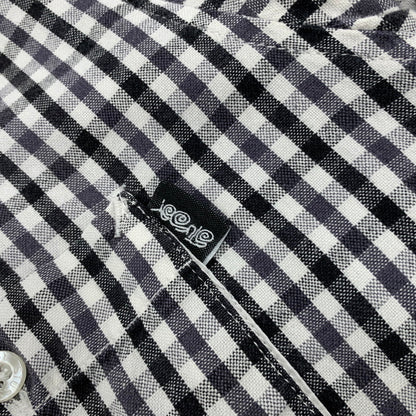 【中古品】【メンズ】 STUSSY ステューシー 金タグ GINGHAMCHECK S/S SHIRT ギンガムチェック ショートスリーブ シャツ トップス 半袖 142-260528-ya-09-izu サイズ：XL カラー：WHITE×BLACK 万代Net店