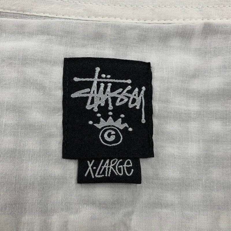 【中古品】【メンズ】 STUSSY ステューシー 金タグ GINGHAMCHECK S/S SHIRT ギンガムチェック ショートスリーブ シャツ トップス 半袖 142-260528-ya-09-izu サイズ：XL カラー：WHITE×BLACK 万代Net店