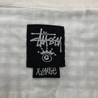 【中古品】【メンズ】 STUSSY ステューシー 金タグ GINGHAMCHECK S/S SHIRT ギンガムチェック ショートスリーブ シャツ トップス 半袖 142-260528-ya-09-izu サイズ：XL カラー：WHITE×BLACK 万代Net店