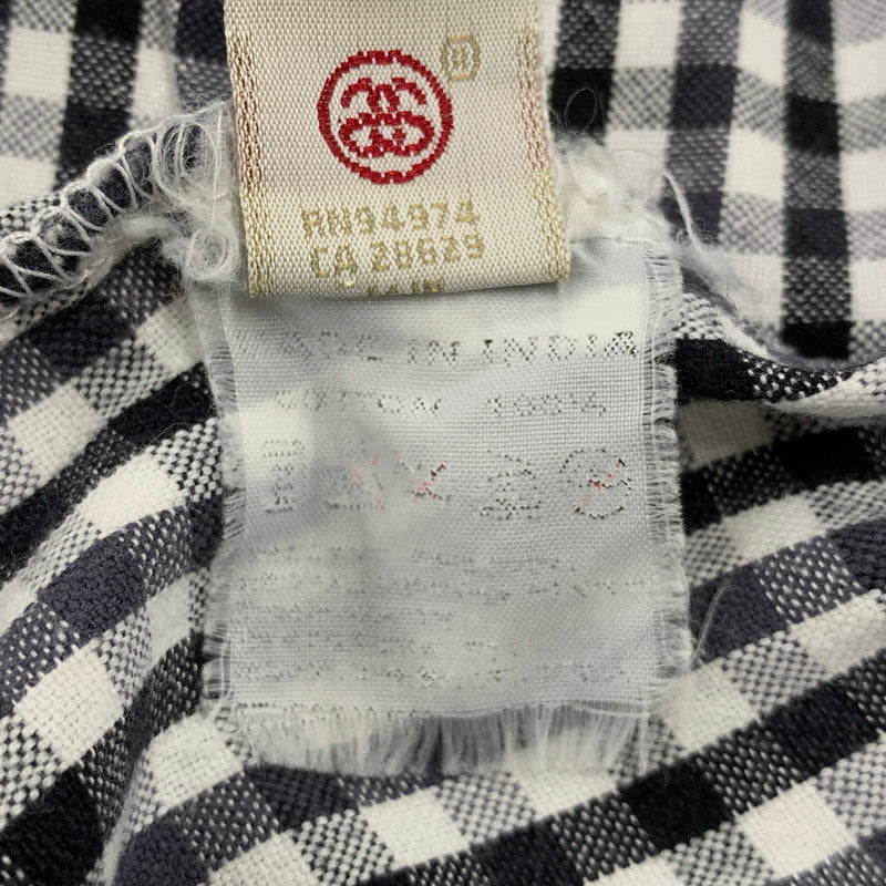 【中古品】【メンズ】 STUSSY ステューシー 金タグ GINGHAMCHECK S/S SHIRT ギンガムチェック ショートスリーブ シャツ トップス 半袖 142-260528-ya-09-izu サイズ：XL カラー：WHITE×BLACK 万代Net店