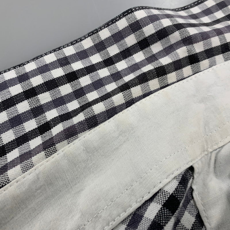 【中古品】【メンズ】 STUSSY ステューシー 金タグ GINGHAMCHECK S/S SHIRT ギンガムチェック ショートスリーブ シャツ トップス 半袖 142-260528-ya-09-izu サイズ：XL カラー：WHITE×BLACK 万代Net店