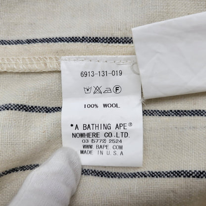 【中古品】【メンズ】 A BATHING APE アベイシングエイプ × EBBETS FIELD FLANNELS エベッツフィールドフランネル BASEBALL S/S SHIRT ベースボール 半袖 シャツ 142-260524-as-15-izu サイズ：L カラー：クリーム系 万代Net店