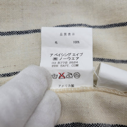 【中古品】【メンズ】 A BATHING APE アベイシングエイプ × EBBETS FIELD FLANNELS エベッツフィールドフランネル BASEBALL S/S SHIRT ベースボール 半袖 シャツ 142-260524-as-15-izu サイズ：L カラー：クリーム系 万代Net店