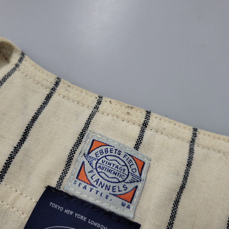 【中古品】【メンズ】 A BATHING APE アベイシングエイプ × EBBETS FIELD FLANNELS エベッツフィールドフランネル BASEBALL S/S SHIRT ベースボール 半袖 シャツ 142-260524-as-15-izu サイズ：L カラー：クリーム系 万代Net店