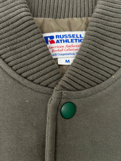 【中古品】【メンズ】 RUSSELL ATHLETIC ラッセルアスレチック VARSITY JACKET バーシティージャケット ライトアウター スタジャン 178-260627-kk-07-hon サイズ：M カラー：グレー 万代Net店