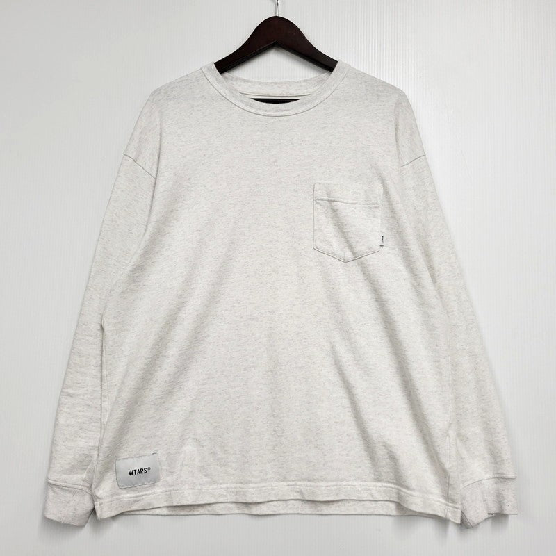 【中古品】【メンズ】 WTAPS ダブルタップス AII LS COTTON 252ATDT-CSM11 ロングスリーブ Tシャツ 長袖 トップス 142-260524-as-13-izu サイズ：02 カラー：ライトグレー 万代Net店