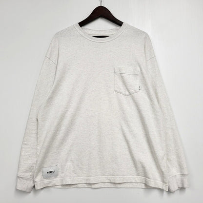 【中古品】【メンズ】 WTAPS ダブルタップス AII LS COTTON 252ATDT-CSM11 ロングスリーブ Tシャツ 長袖 トップス 142-260524-as-13-izu サイズ：02 カラー：ライトグレー 万代Net店