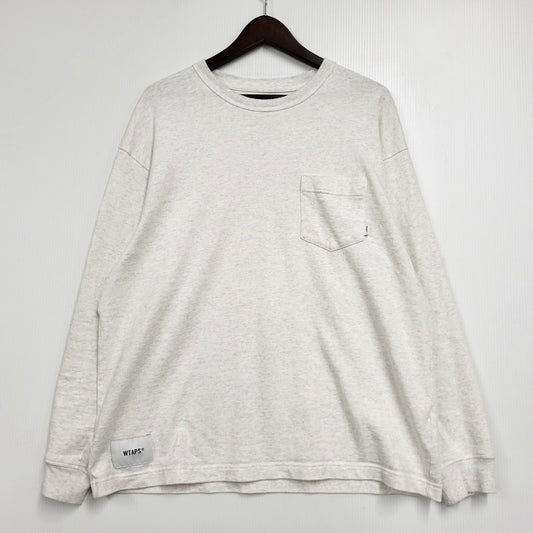 【中古品】【メンズ】 WTAPS ダブルタップス AII LS COTTON 252ATDT-CSM11 ロングスリーブ Tシャツ 長袖 トップス 142-260524-as-13-izu サイズ：02 カラー：ライトグレー 万代Net店