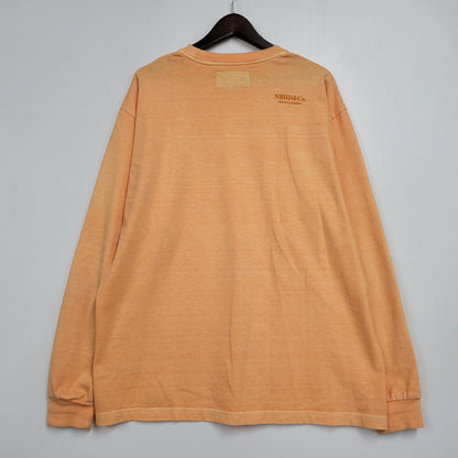 【中古品】【メンズ】 NEIGHBORHOOD ネイバーフッド PIGMENT DYED CREWNECK LS 261FPNH-CSM12 ピグメントダイ クルーネック ロングスリーブ 長袖 トップス 142-260524-as-14-izu サイズ：L カラー：オレンジ 万代Net店