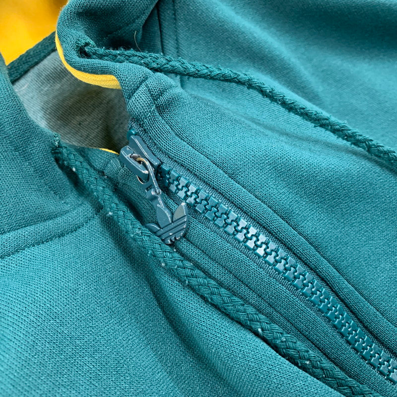 【中古品】【メンズ】 ADIDAS アディダス G76169 FLOCK ZIP HOODIE フロック ジップ フーディ トップス 長袖 148-260528-ya-07-izu サイズ：JPN4XO カラー：グリーン 万代Net店