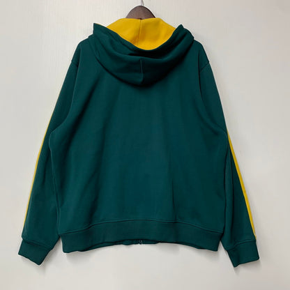 【中古品】【メンズ】 ADIDAS アディダス G76169 FLOCK ZIP HOODIE フロック ジップ フーディ トップス 長袖 148-260528-ya-07-izu サイズ：JPN4XO カラー：グリーン 万代Net店